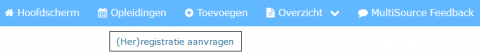 Herregistratie aanvragen button