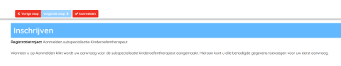 Aanmelden specialisatie bevestigen